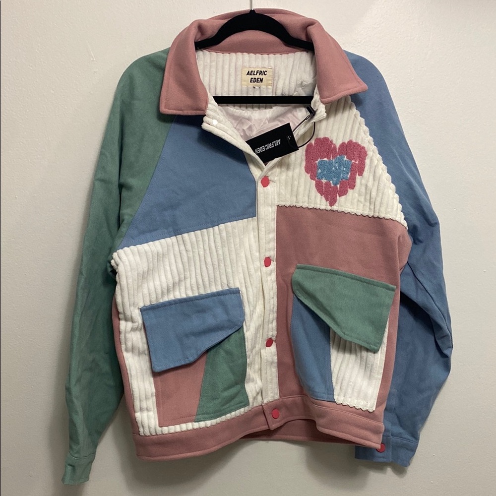 Aelfric Eden Women’s Patchwork Corduroy Jacket - Pink & Blue